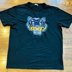 Kenzo Paris Tiger Embroidered Tee Black